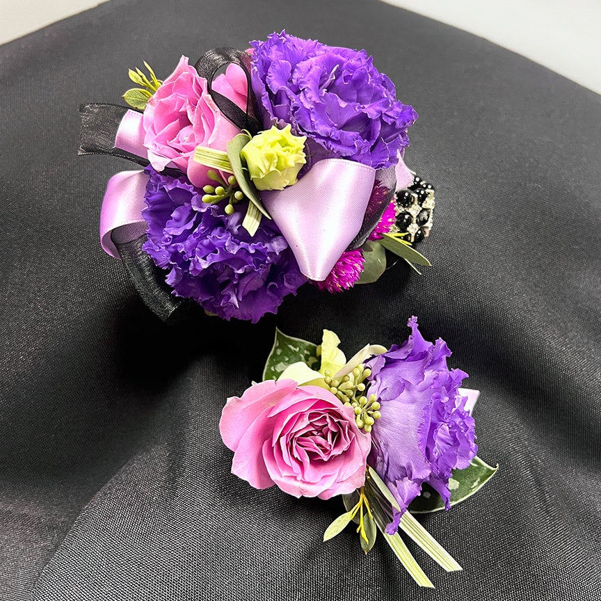 Matching Corsage & Clip-on Boutonnire | Sidelines Custom Floral